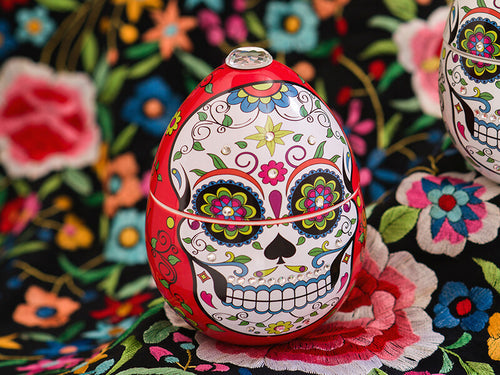 Vela Decorativa Coleccionable Skull Roja