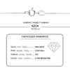 18K Gargantilla Oro Blanco Chaton Diamante 0.050 Qts. G-Vs2. Cadena 42 cm