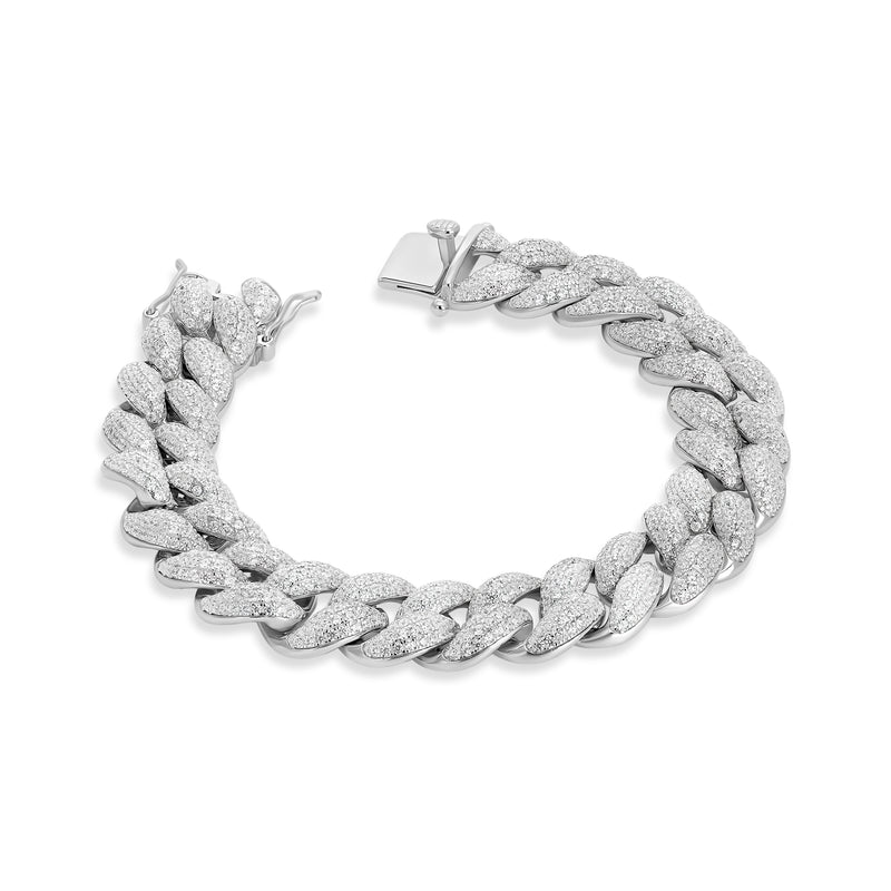 Pavé Silver Chain Bracelet