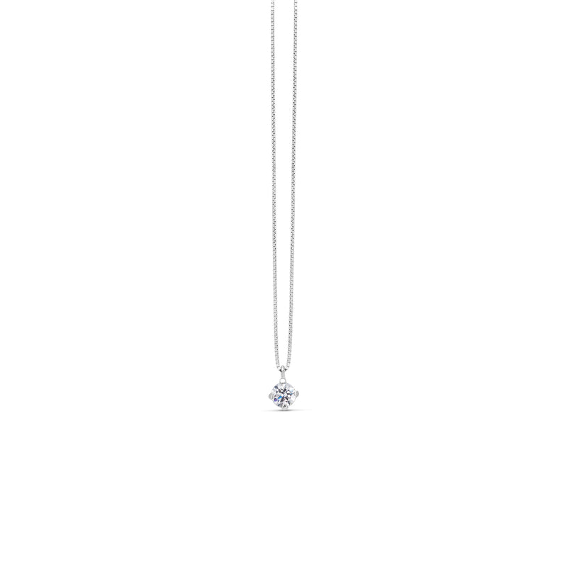 Silver and Zirconia Pendant 6 mm