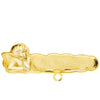 18K Yellow Gold Carved Little Angel Pin 28X8 mm