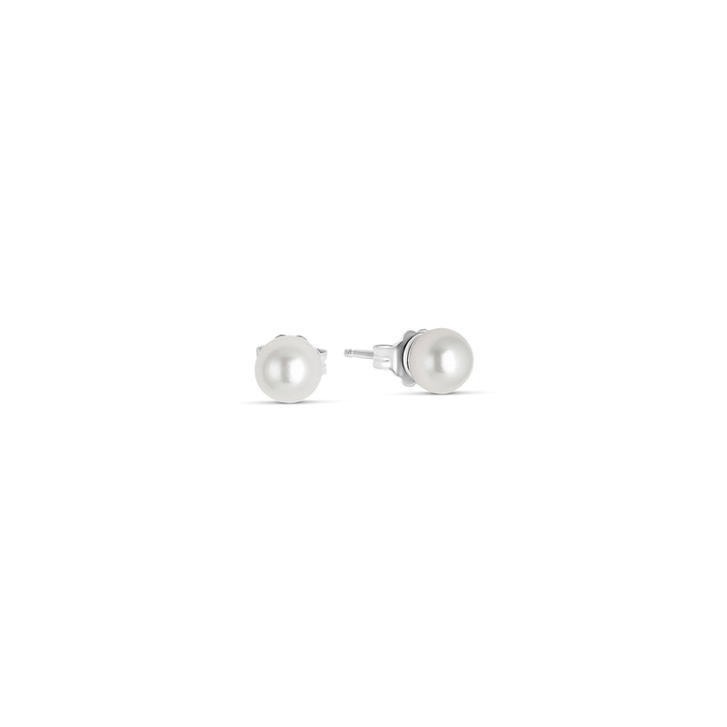 Shell Pearl Earrings 5 ​​mm in Silver