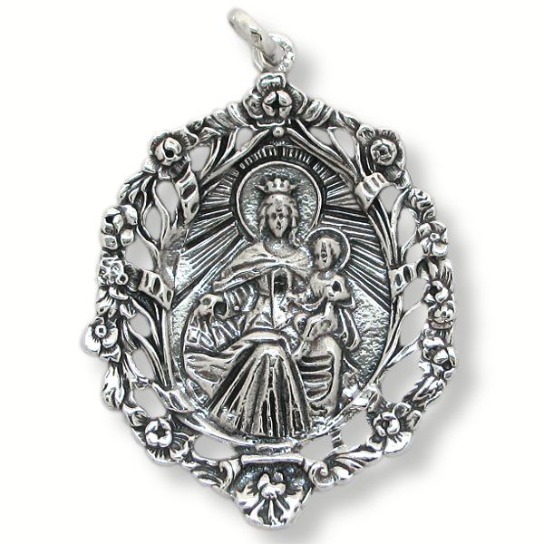 Medalla de Cuna Plata Virgen Del Carmen