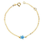 18K Enamel Star Baby Bracelet.14cm