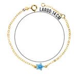 Bracelet bébé étoile en émail 18 carats.14 cm