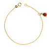 18K Enamel Ladybug Girl Bracelet 14cm