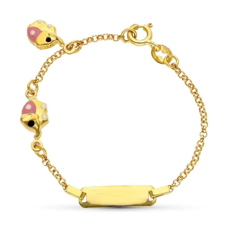 Bracelet éléphant en or jaune 18 carats. 13 cm