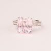 High quality emerald cut rose solitaire