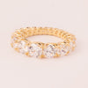 6 mm pavé wedding ring plated in 18k gold
