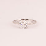 Solitaire mm 7 princess cut with zirconia