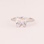 Solitaire mm 9 princess cut with zirconia