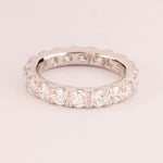 4 mm white zirconia wedding ring