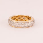 18k gold plated 5mm micropavé wedding band