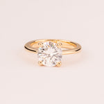 Solitaire 4 claws 9 mm 18k gold plated
