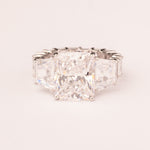 Baguette ring with white rectangular solitaire