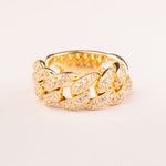 18k gold plated groumette soft knit ring