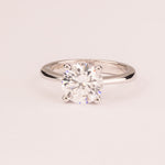 Smooth stem solitaire with zirconia 9 mm