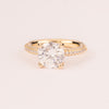 9mm 18k gold plated cubic zirconia shank solitaire