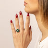 Colorful Daisy Flower Ruby Ring