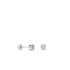 Small Silver Earrings Basic Circular Design with Zirconia