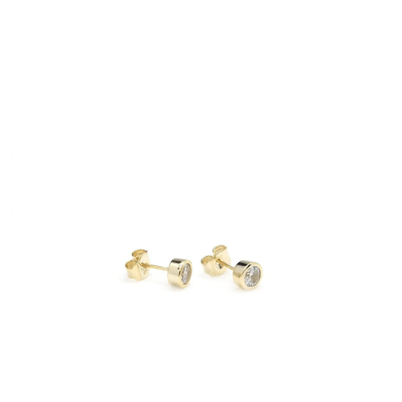 Petites boucles d'oreilles en argent avec motif Dormilona en or