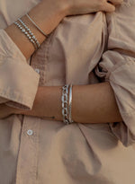 Smooth Silver Slave Bracelet Cylindrical Design