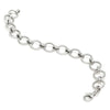 Silver Link Bracelet Circular Design Zirconia