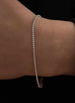 Rivière Silver Bracelet Fine Design with Zircons