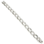 Shiny Silver and Zirconia Link Chain Bracelets