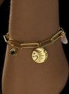 Bracelets avec pendentifs en argent motif médaille