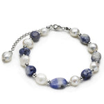Bracelets avec pierres Soladita en argent et perles d'eau douce