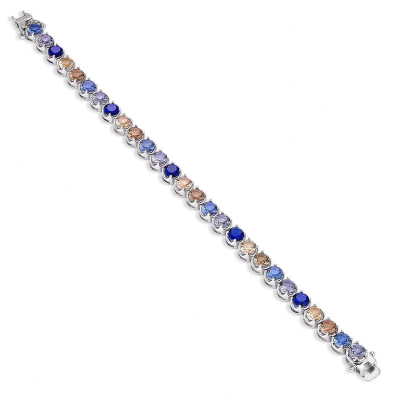 Bracelets avec pierres dans des tons argentés et bleus