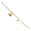 Pulseras de Perlas en Oro Diseño Charms de Concha y Estrella de Mar