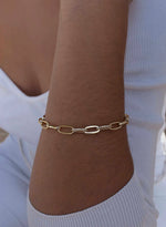 Silver Link Bracelets Thick Paperclip Design