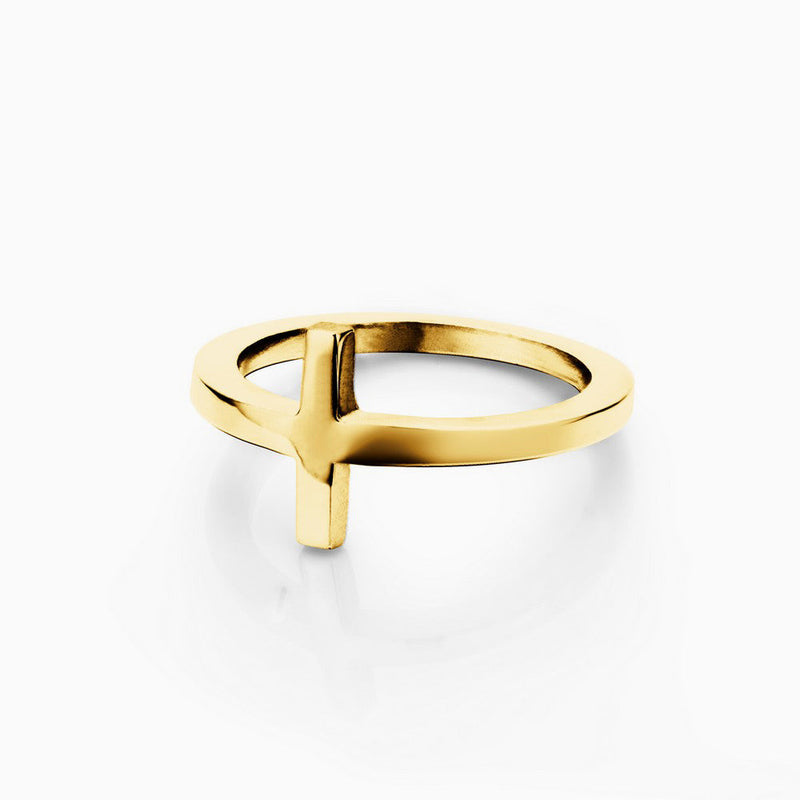 Gold Cross Ring