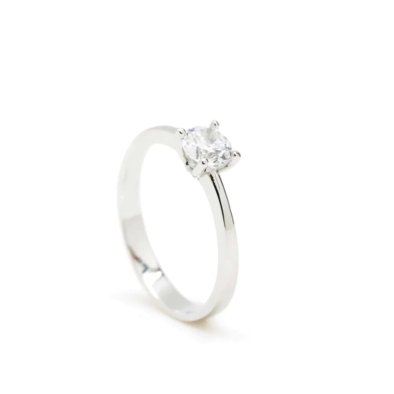 Silver Solitaire Ring Basic Design