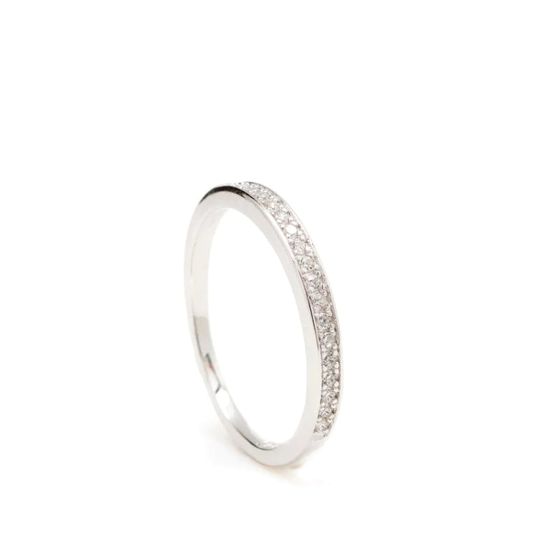 Fine Silver Rings Classic Design with Zirconia