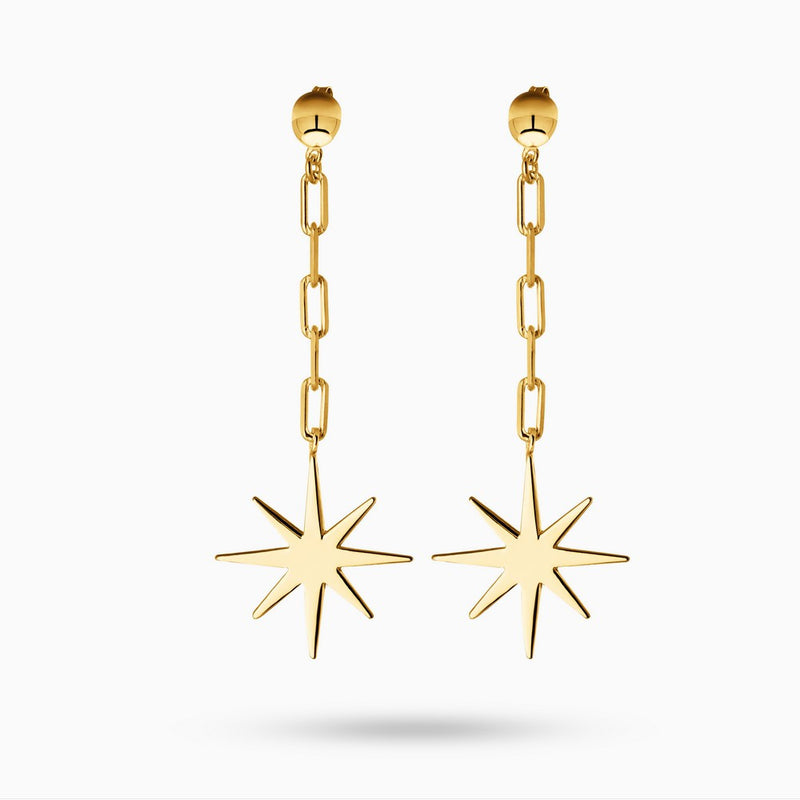 Maxi Sunstar Gold Earrings