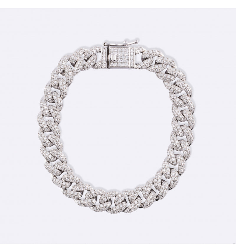 Silver and Pavé Chain