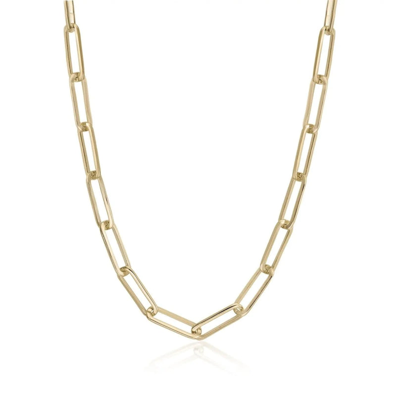 Short Silver Necklaces Golden Design Paper Clip