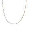 Short Golden Silver Necklaces with Pearls