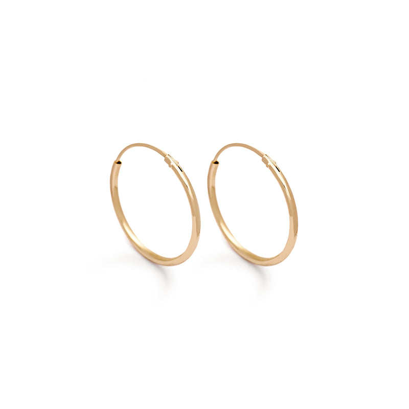 Medium Gold Fine Hoop Earrings