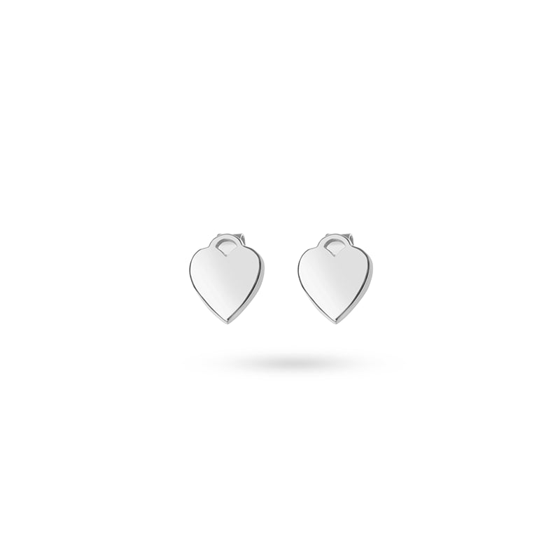 Boucles d'oreilles coeur en argent 