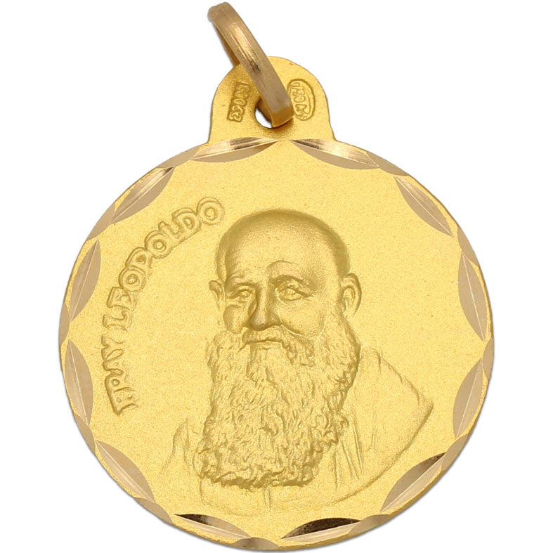 Medalla Oro 18Kl Fray Leopoldo De 21 mm
