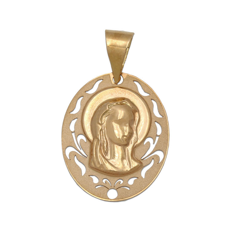Medalla Oro 18Kl Virgen Nina De 16X19 mm