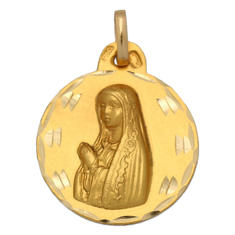18K Gold Medal Virgin of Fatima 19 mm