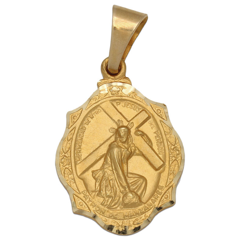 Medalla Oro 18Kl Cristo del Perdon 18X26 mm