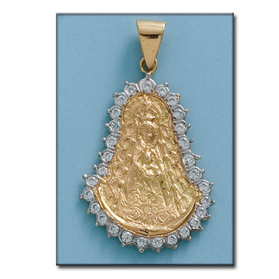 Medalla Oro 18Kl Virgen del Rocío 31X45 mm