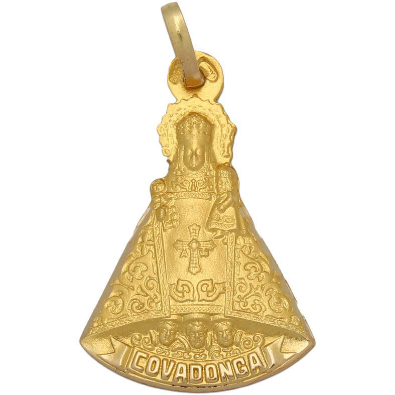 Medalla Oro 18Kl Virgen De Covadonga 19X29 mm