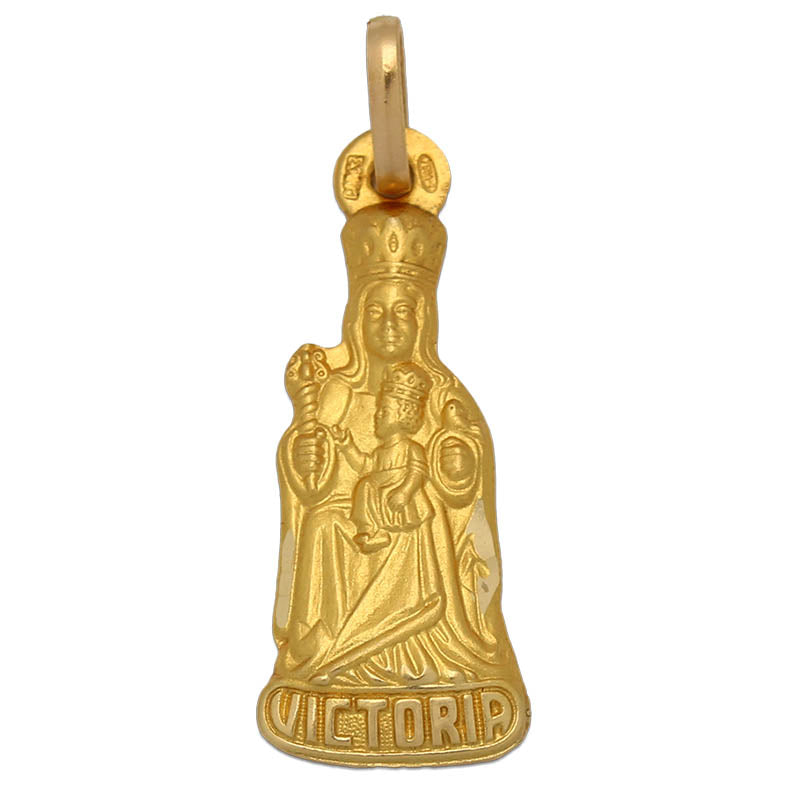 Medalla Oro 18Kl Virgen De La Victoria 11X28 mm
